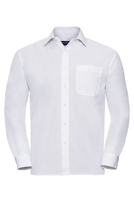 Russell - Pitkähihainen Popliinikauluspaita